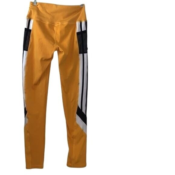 Yellow & Black Tracksuit Set With Hoodie & Striped Design L/XL - Picture 6 of 14